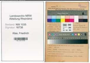 Entnazifizierung Friedrich Klee , geb. 10.07.1900 (Waschmeister)