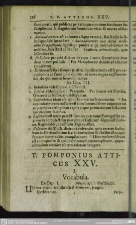 T. Pomponius Atticus XXV.