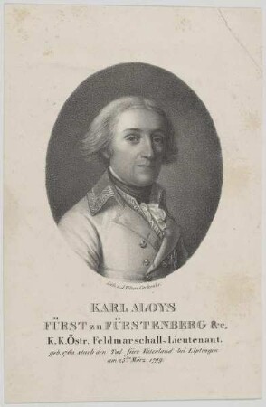 Bildnis des Karl Aloys zu Fürstenberg
