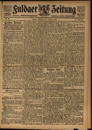 Erste Ausgabe vom Mittwoch, den 01. Februar 1905.