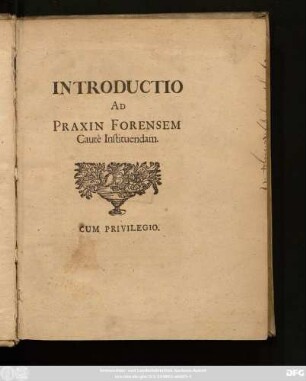 Introductio Ad Praxin Forensem Caute Instituendam
