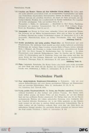 Verschiedene Plastik (Nr. 199-207)