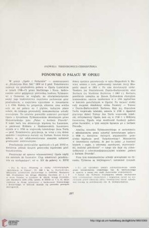 22: Ponownie o pałacu w Opolu