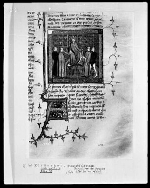 Chronique de France — König und Ratgeber?, Folio recto