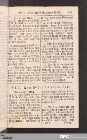 VIII. Vom Gehorsam gegen Gott.