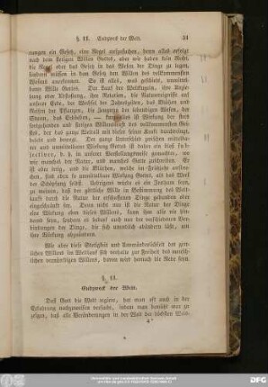 §. 11. Endzweck der Welt.