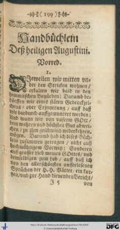 Handbüchlein deß heiligen Augustini.