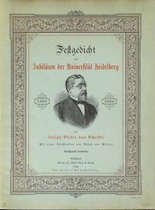 Festgedicht zum Jubiläum der Universität Heidelberg : 1386 - 1886