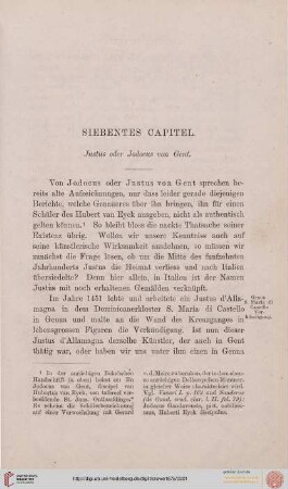 7. Capitel. Justus oder Jodocus von Gent