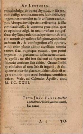Palladium Spagyricum Petri Ioannis Fabri, Doctoris Medici, Monspeliensis Philochymici Castronovodarensis