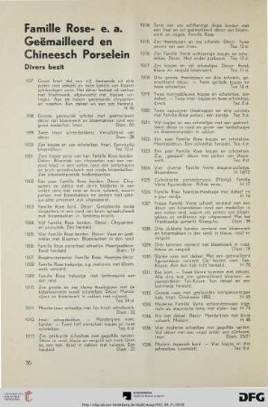Famille Rose- e. a. Geëmailleerd en chineesch porselein divers bezit (Nr. 997-1036)