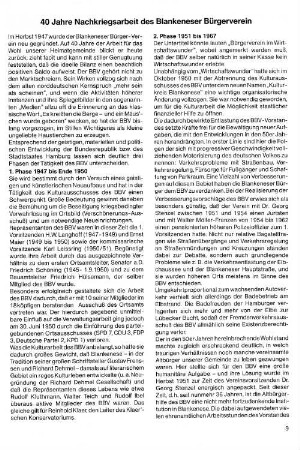40 Jahre Nachkriegszeit des Blankeneser Bürgerverein