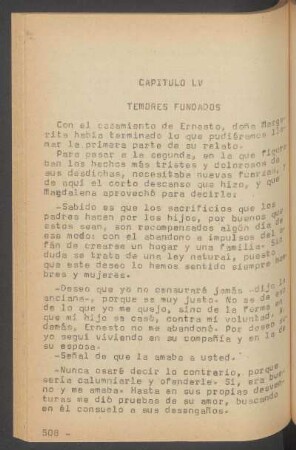 Capítulo LV - Temores fundados