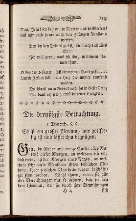 Die dreyßigste Betrachtung