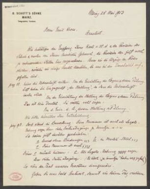Brief an Emil Kross : 28.05.1903