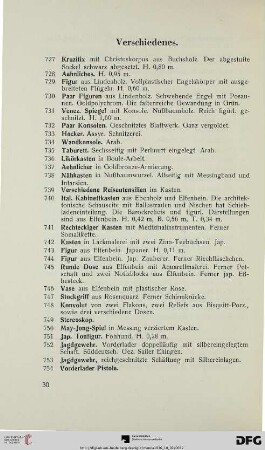 Verschiedenes (Nr. 727-754)