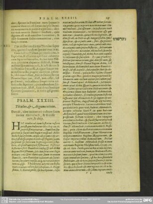 Psalmus XXXIII