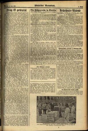 Zweite Ausgabe vom Mittwoch, den 15. Juni 1938.
