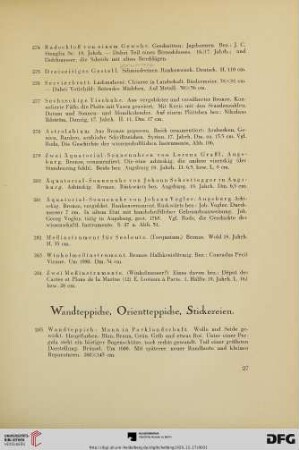Wandteppiche, Orientteppiche, Stickereien (Nr. 285-299a)