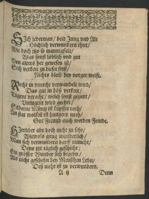 Sich jedermann/ beid Jung und Alt Höchlich verwundern thut/ ...