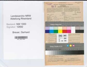 Entnazifizierung Gerhard Breuer, geb. 15.06.1906 (Bankbeamter)