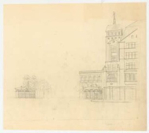Vorplatz Potsdamer Bahnhof, Berlin: Perspektivische Ansicht