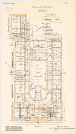 Amtsgericht, Elberfeld: Grundriss Keller 1:100