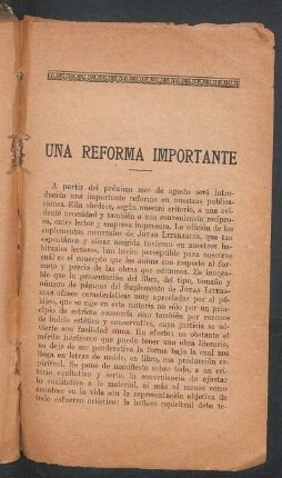 Una reforma importante