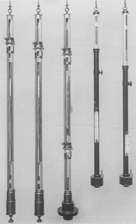 Quecksilberbarometer in verschiedener Ausführung von Fuess : Technikgeschichte | Physik | Mechanik | Messung des Luftdruckes | Barometer und Barographen