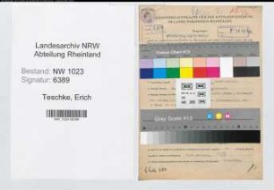 Entnazifizierung Erich Teschke , geb. 01.02.1895 (Arbeiter)