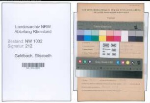 Entnazifizierung Elisabeth Geldbach , geb. 13.07.1914 ()