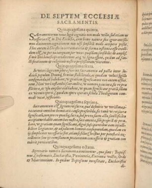De Septem Ecclesiae Sacramentis.
