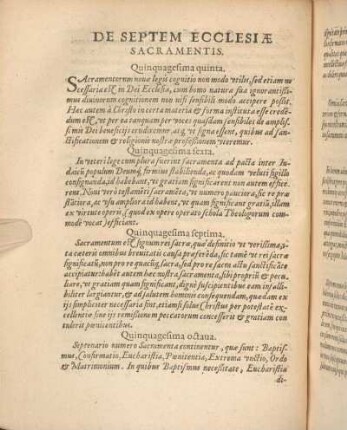 De Septem Ecclesiae Sacramentis.