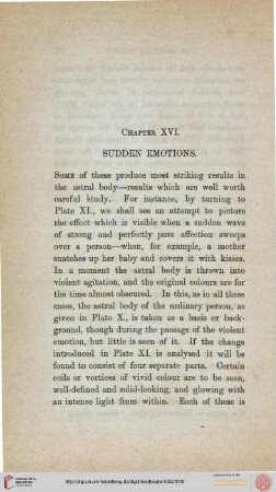 XVI. Sudden emotions