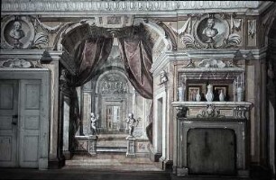 Scheinarchitektur mit perspektivischen Durchblicken
