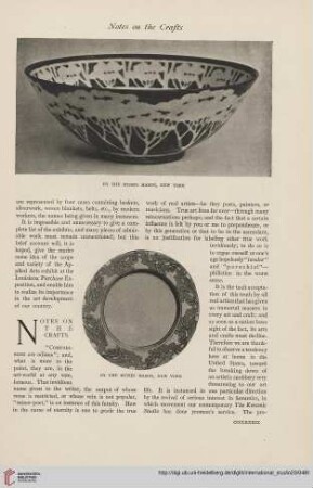 Notes on the crafts