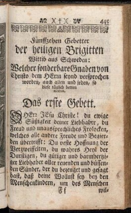 Der h. Brigitten Gebetter - Gebett der Eltern für ihre Kinder.