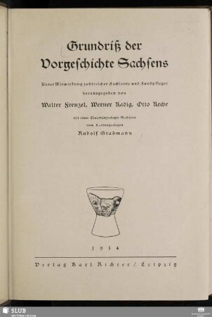Grundriß der Vorgeschichte Sachsens