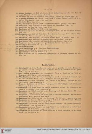 Textilarbeiten (Nr. 1014-1032)