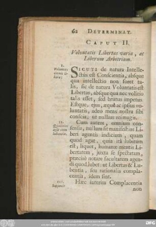 Caput [V]II. Voluntatis Libertas varia, ac Liberum Arbitrium.