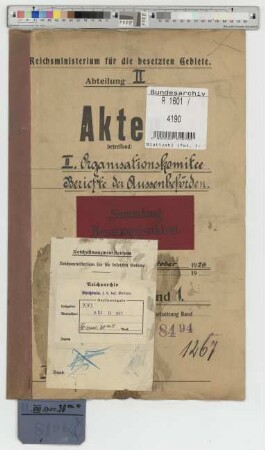 2. Organisationskomitee: Berichte der Außenbehörden