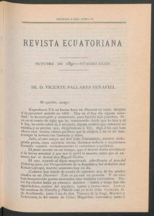 Octubre de 1891 - Número XXXIV.