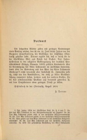 Die Ergebnisse der neuern alttestamentlichen Forschungen und ihre Bedeutung für die Kirche