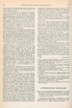 308-309 [Rezension] Barth, Karl, Gottes Freiheit für den Menschen