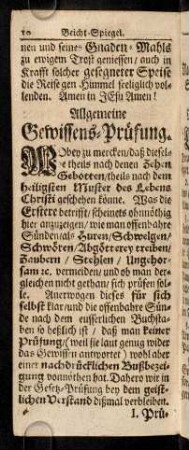 10-30, Allgemeine Gewissens-Pruefung