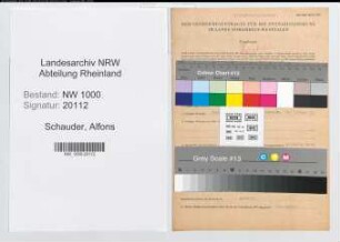 Entnazifizierung Alfons Schauder, geb. 06.08.1897 (Polizeisekretaer)