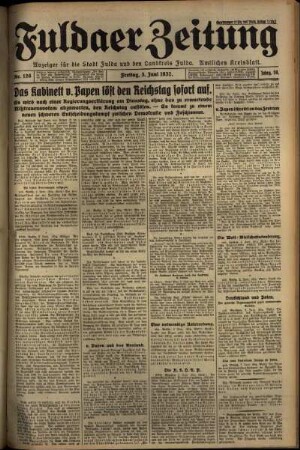 Ausgabe vom Freitag, den 03. Juni 1932.