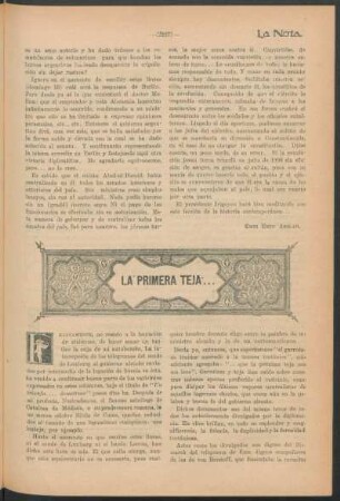 La primera teja...