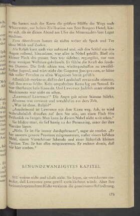 Einundzwanzigstes Kapitel