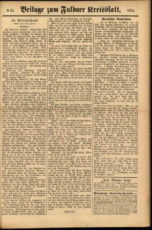Zweite Ausgabe vom Samstag, den 24. Februar 1894.